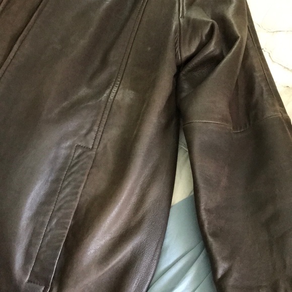 Brown real leather Talbots jacket - Picture 5 of 5